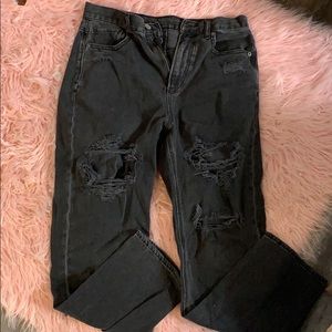 black American Eagle mom jeans